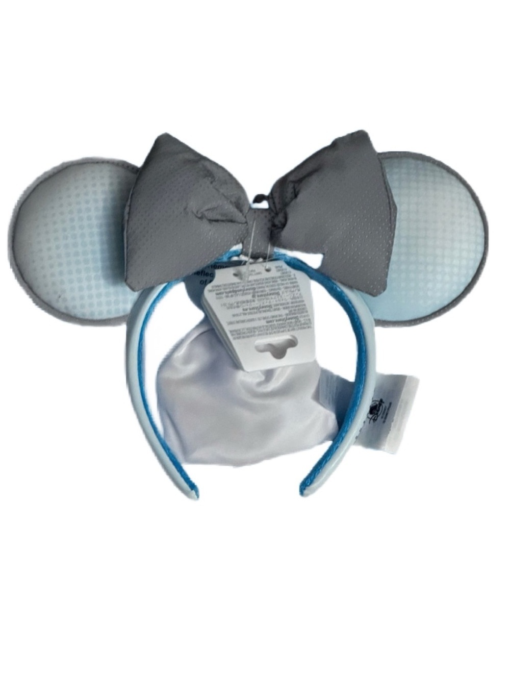 Disney Gray and Light Blue Minnie Ear Headband with Bow